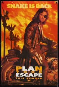 1w213 ESCAPE FROM L.A. teaser DS 1sh '96 John Carpenter, Kurt Russell returns on motorcycle!