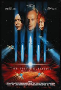 1w223 FIFTH ELEMENT DS 1sh '97 Bruce Willis, Milla Jovovich, Oldman, directed by Luc Besson!