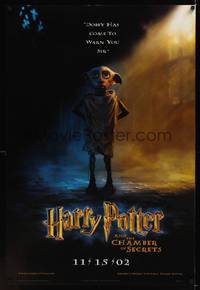 1w265 HARRY POTTER & THE CHAMBER OF SECRETS teaser DS 1sh '02 Dobby has come to warn you!