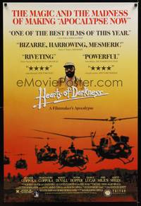 1w267 HEARTS OF DARKNESS 1sh '91 director Francis Ford Coppola's making of Apocalypse Now!