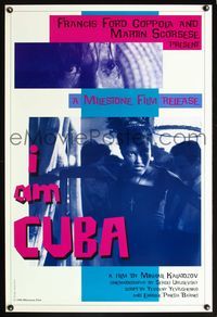 1w288 I AM CUBA 1sh '95 pro-Castro propaganda, great design w/pretty girl in peril!