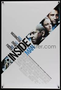 1w343 INSIDE MAN DS 1sh '06 Spike Lee, Denzel Washington, Clive Owen, Jodie Foster!