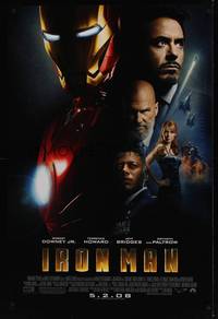 1w361 IRON MAN advance 1sh '08 Robert Downey Jr. is Iron Man, Gwyneth Paltrow!