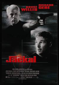 1w375 JACKAL int'l DS 1sh '97 Bruce Willis in the title role, Richard Gere!
