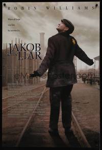 1w384 JAKOB THE LIAR DS 1sh '99 Robin Williams in eastern Europe Jewish ghetto during WWII!