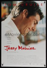 1w395 JERRY MAGUIRE DS Int'l 1sh '96 close up of Tom Cruise, directed by Cameron Crowe!