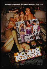 1w408 JOSIE & THE PUSSYCATS DS 1sh '01 Rachel Leigh Cook, Tara Reid, Rosario Dawson
