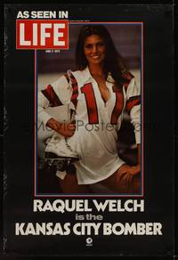 1w426 KANSAS CITY BOMBER LIFE teaser 1sh '72 full-length sexy roller derby girl Raquel Welch!