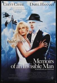 1w493 MEMOIRS OF AN INVISIBLE MAN 1sh '92 disappearing Chevy Chase, pretty Daryl Hannah!