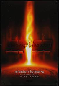1w506 MISSION TO MARS teaser DS 1sh '00 Brian De Palma, Gary Sinise, Tim Robbins, Don Cheadle!