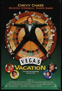 1w529 NATIONAL LAMPOON'S VEGAS VACATION DS 1sh '97 great image of Chevy Chase on roulette wheel!