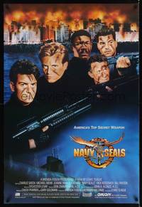 1w531 NAVY SEALS int'l 1sh '90 Charlie Sheen & Michael Biehn are America's top secret weapon!