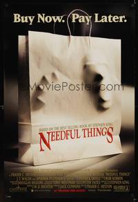 1w532 NEEDFUL THINGS advance 1sh '93 Stephen King, buy now, pay later, creepy image!