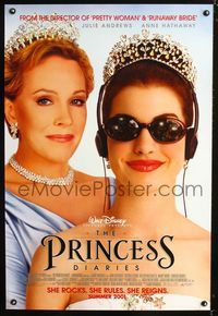1w576 PRINCESS DIARIES DS advance 1sh '01 Julie Andrews, Anne Hathaway, Disney
