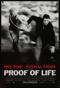 1w580 PROOF OF LIFE advance 1sh '00 Meg Ryan & Russell Crowe on the run in South America!