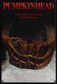 1w584 PUMPKINHEAD 1sh '87 directed by Stan Winston, Lance Henriksen, cool horror art!