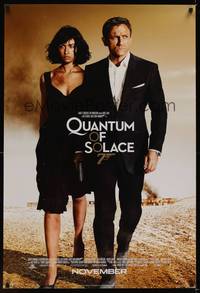 1w586 QUANTUM OF SOLACE int'l advance DS 1sh '08 Daniel Craig as James Bond + sexy Kurylenko!