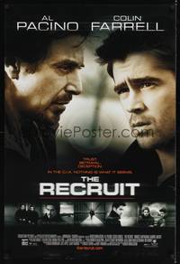 1w598 RECRUIT int'l DS 1sh '03 Al Pacino & Colin Farrell in the CIA!