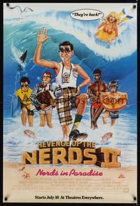 1w610 REVENGE OF THE NERDS II advance 1sh '87 Robert Carradine, Curtis Armstrong, Anthony Edwards