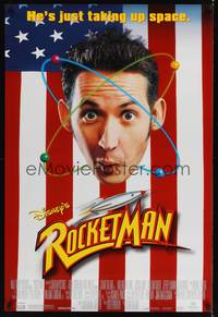 1w619 ROCKETMAN DS 1sh '97 wacky close-up of Harland Williams, he's just taking up space!