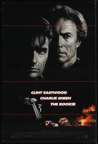 1w624 ROOKIE 1sh '90 Clint Eastwood directs & stars w/Charlie Sheen!