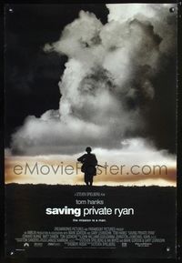 1w639 SAVING PRIVATE RYAN DS int'l 1sh '98 Steven Spielberg, World War II, the mission is a man!