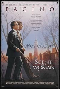 1w640 SCENT OF A WOMAN 1sh '92 great image of blind Al Pacino walking with Chris O'Donnell!