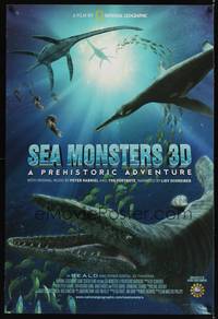 1w643 SEA MONSTERS: A PREHISTORIC ADVENTURE 1sh '07 Jerry Hoffman, wild images of sea creatures!
