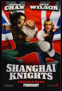 1w653 SHANGHAI KNIGHTS teaser 1sh '03 Jackie Chan & Owen Wilson in martial arts western!