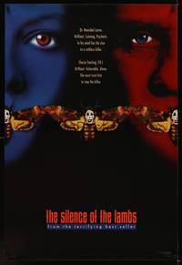1w662 SILENCE OF THE LAMBS style C teaser 1sh '90 great image of Jodie Foster & Anthony Hopkins!