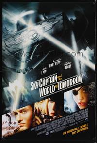 1w668 SKY CAPTAIN & THE WORLD OF TOMORROW advance DS 1sh '04 Jude Law, Gwyneth Paltrow, Jolie!