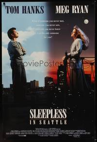 1w669 SLEEPLESS IN SEATTLE int'l DS 1sh '93 Nora Ephron directed, romantic Tom Hanks & Meg Ryan!