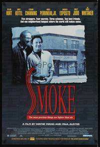 1w671 SMOKE 1sh '95 Wayne Wang, Harvey Keitel, William Hurt, New York