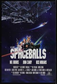 1w680 SPACEBALLS 1sh '87 best Mel Brooks sci-fi Star Wars spoof, John Candy, Pullman, Moranis