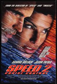 1w683 SPEED 2 style A int'l DS 1sh '97 close-ups of Sandra Bullock, Jason Patric!