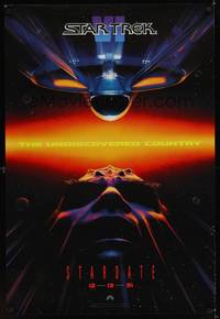 1w704 STAR TREK VI teaser 1sh '91 cool sci-fi image, The Undiscovered Country!