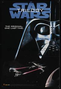 1w714 STAR WARS TRILOGY video 1sh '95 George Lucas directed classics, the original, one last time!