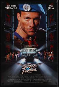 1w716 STREET FIGHTER 1sh '94 Jean-Claude Van Damme, Raul Julia in his final role!