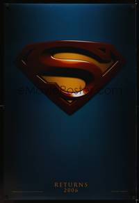 1w724 SUPERMAN RETURNS teaser DS 1sh '06 Bryan Singer, Brandon Routh, Kate Bosworth, Kevin Spacey