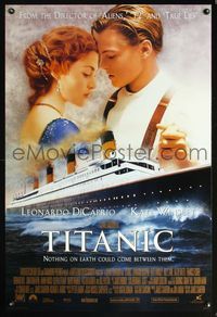 1w760 TITANIC int'l DS style B 1sh '97 Leonardo DiCaprio, Kate Winslet, directed by James Cameron!