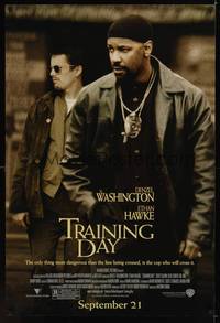 1w771 TRAINING DAY advance DS 1sh '01 Best Actor Denzel Washington, Ethan Hawke, Antoine Fuqua
