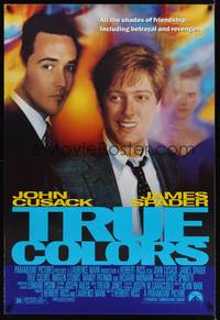 1w777 TRUE COLORS 1sh '91 cool image of John Cusack & James Spader!