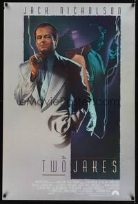 1w785 TWO JAKES int'l 1sh '90 really cool art of smoking Jack Nicholson by Rodriguez!