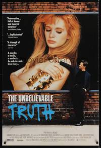 1w786 UNBELIEVABLE TRUTH video 1sh '90 Hal Hartley, Adrienne Shelly, Robert Burke!