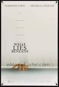1w807 WHAT LIES BENEATH int'l DS 1sh '00 Robert Zemeckis directed, Harrison Ford & Pfeiffer!