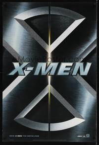 1w829 X-MEN teaser DS 1sh '00 Hugh Jackman, Bryan Singer, Marvel Comics super heroes!