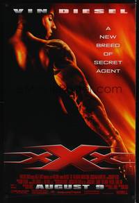 1w833 XXX advance DS 1sh '02 muscle-bound Vin Diesel is a new breed of secret agent!