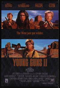 1w834 YOUNG GUNS II int'l DS 1sh 1990 Emilio Estevez, Christian Slater & Keifer Sutherland!