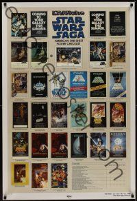 1w713 STAR WARS CHECKLIST 2-sided Kilian 1sh '85 great images of U.S. posters!
