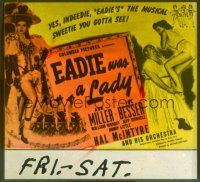 1x065 EADIE WAS A LADY glass slide '44 Ann Miller in society, the private life of a public figure!